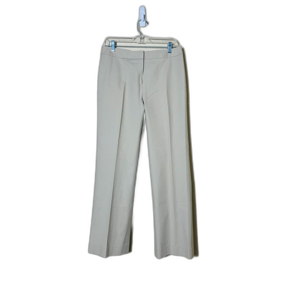 Lafayette 148 New York Khaki Menswear Women Straight Leg Pants 6 Retail $598 - Picture 1 of 10